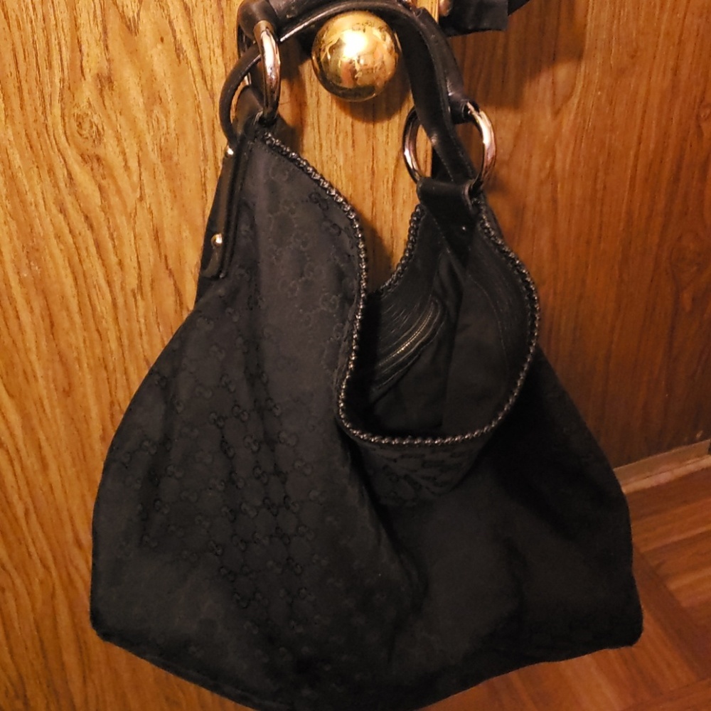 Black Gucci Guccissima Horsebit handbag - Picture 7 of 7